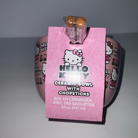 Hello Kitty, ceramic bowl with chopsticks - Picture 5 of 7